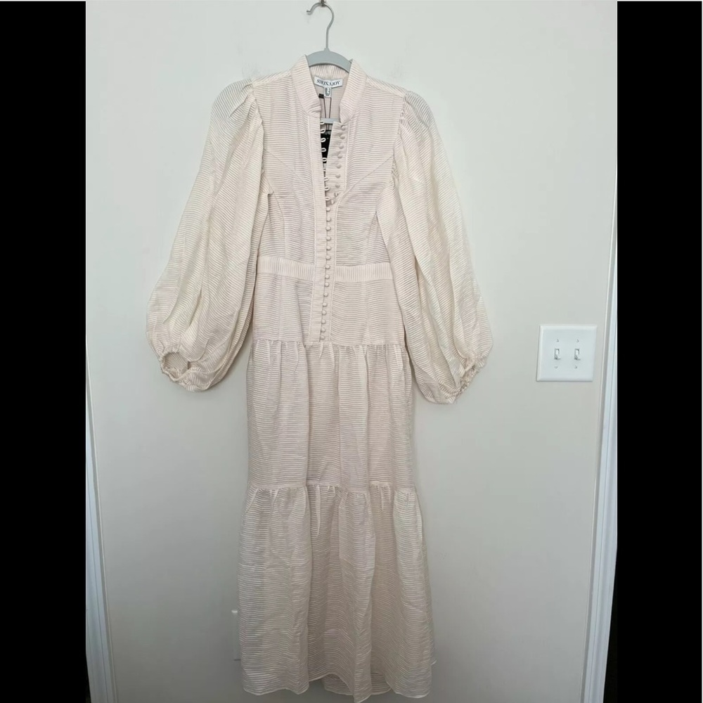 NEW Shona Joy Charlotte High Neck MIDI dress - Picture 5 of 7